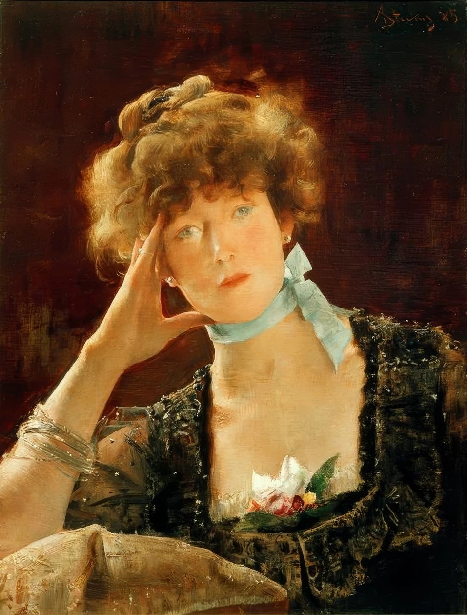 Alfred Émile Stevens - 166, Sarah Bernhardt, 1885, Los Angeles, Museo d'arte Armand Hammer